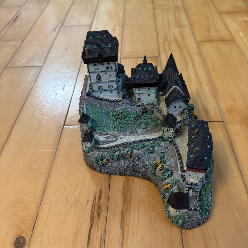 Danbury Mint Karlštejn Castle Model with Gold Plaque